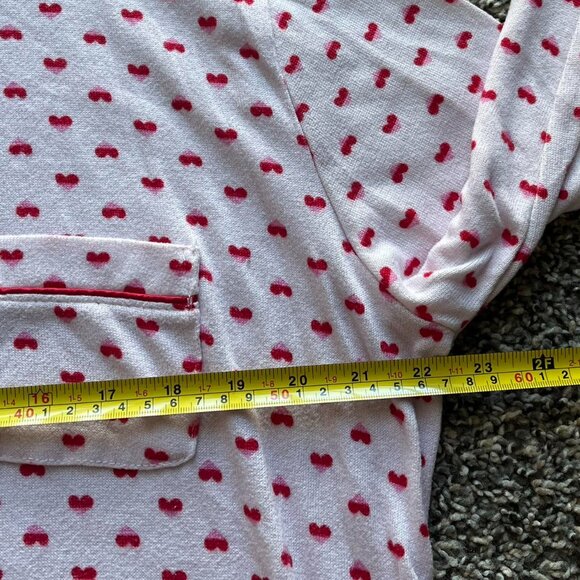 Laura Ashley Long Sleeve Pajama Top Womens Large Hearts Collared Feminine Top - Picture 6 of 6